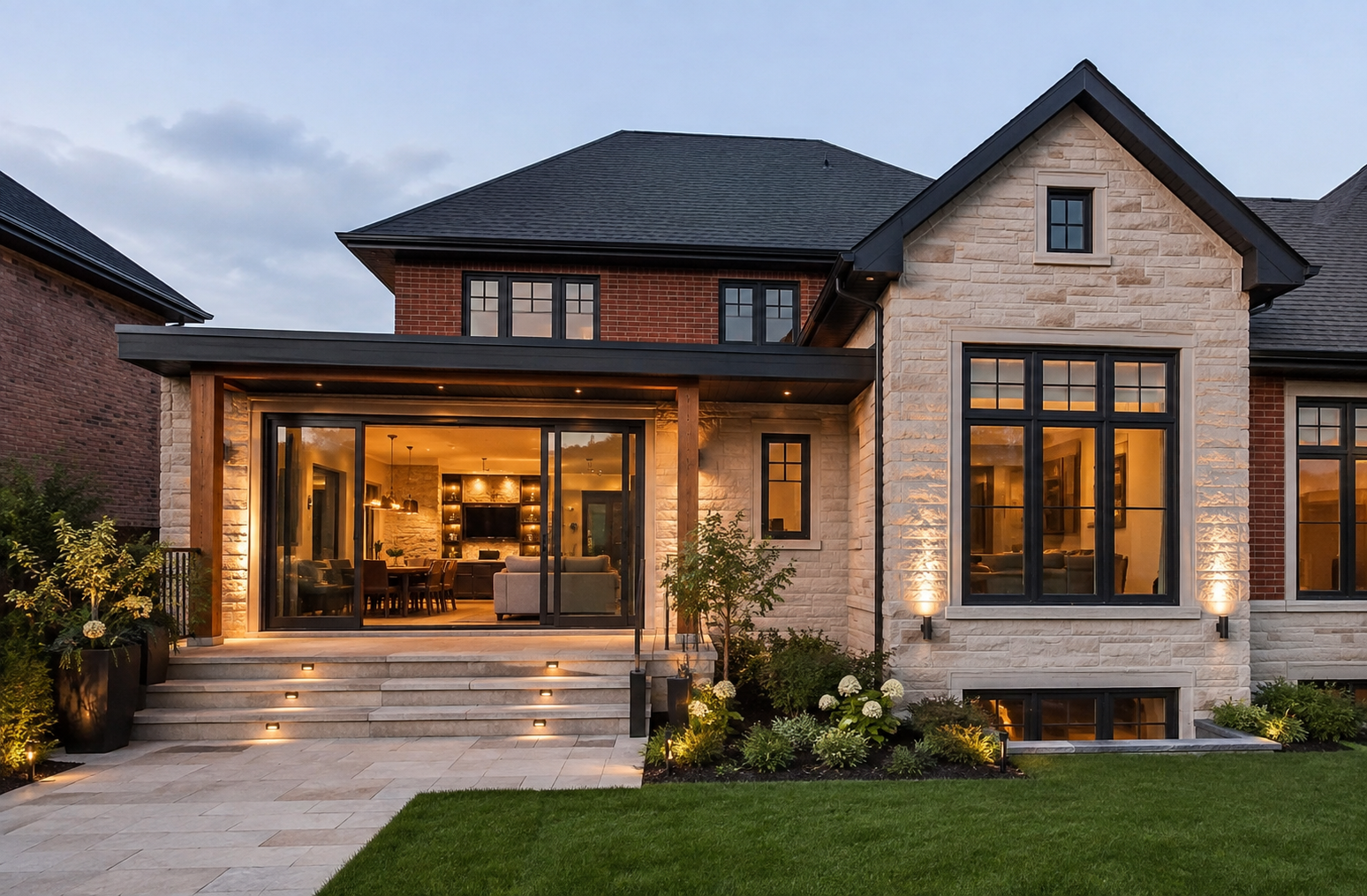 Residential property showing a carefully integrated rear addition